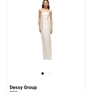 Women's Cream Strapless Dress